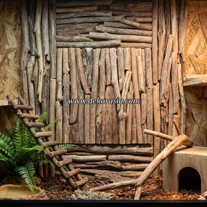Plateforme murale miniature en bois flotté naturel pour reptiles, oiseaux et petits animaux – Décoration suspendue pour intérieur – Dekor Asia - Product Image 6
