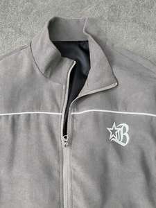 Veste de survêtement unisexe décontractée à manches longues, style streetwear, tendance, polyvalente, avec logo réfléchissant, OEM, polyester/nylon, légère - Product Image 3