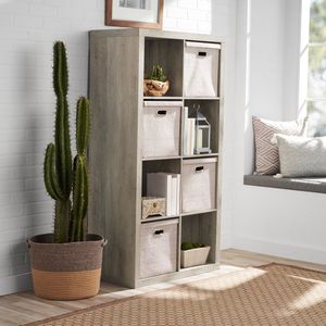 Organisateur de rangement à 8 cubes gris rustique - Product Image 3