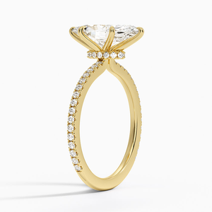 Bague de fiançailles pour femme en argent sterling 925 avec petits diamants en forme d'œil et diamants moissanite - Product Image 6