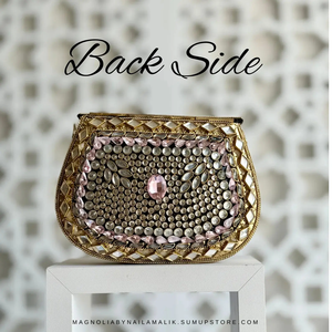 Nuevo Bolso de Metal Plateado con Mosaico para Mujer, Diseño Único, Imitación Antigua, con Perlas, Chapado en Oro, Lujoso, Ideal para Regalo de Boda - Product Image 1
