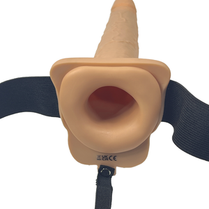 8" Realistic Squirting Wearable <b>Dildo</b> Hollow Strap On For Ejaculating Liquid - Product Image 3