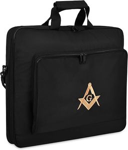 Master Mason Blue Lodge <b>Apron</b> Case - <b>Black</b> Cordura Fabric With Gold Emblem Origin Imported Closure typeZipper - Product Image 1
