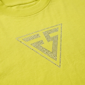 เสื้อยืดโอเวอร์ไซส์ผ้าคอตตอนหนานุ่มปักโลโก้คริสตัล  ทรงหลวมสไตล์สตรีทแวร์ฮิปฮอป สีเขียวนีออน  สำหรับผู้ชายและผู้หญิง  ลายกราฟิก - Product Image 6