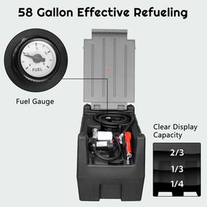 Ensemble de distributeur de carburant portable noir et gris de 50 gallons, équipement pour véhicules - Product Image 3