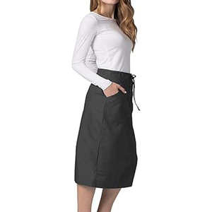 Jupe de travail personnalisée de haute qualité en coton avec logo sur mesure pour la vente en ligne – Jupe médicale pour femme - Product Image 3