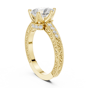 Anillo de Oro de 14K con Diamante Cultivado en Laboratorio de 2 Quilates, Corte Pera, Certificado IGI, VS1, Color E, para Boda, Compromiso o Aniversario - Product Image 4