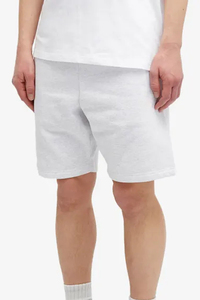 Shorts Bermuda décontractés gris clair pour homme avec taille élastique et poches latérales, en coton tricoté respirant, coupe ajustée et style décontracté - Product Image 4