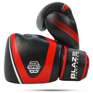 High Quality Genuine Leather Boxing Gloves for Sparring Training Muay Thai Kickboxing Punching Bag with <b>Velcro</b> <b>Strap</b> Closure - Product Image 3