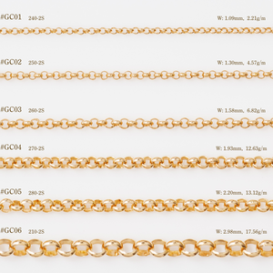 Chaîne Rolo en Or Massif Pt850/950/K18/K14/K10 de la marque Nakagawa Corporation Japon, disponible en OEM, avec breloque, collier tendance - Product Image 2