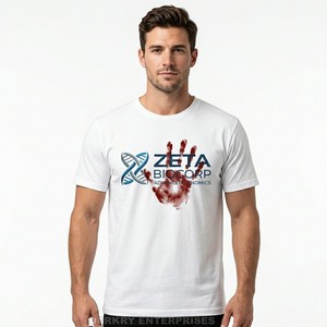 Camiseta personalizada con arte de cómic para hombre, camiseta gráfica de superhéroe vs zombi, impresión profesional por sublimación, mezcla de algodón, fábrica de camisetas - Product Image 6