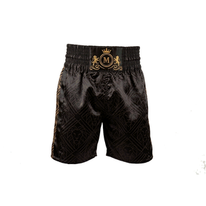 Shorts de boxe Muay Thai pour hommes, motif lion jaune, impression par transfert thermique, polyester extensible, coupe régulière, vêtements d'arts martiaux pour adultes - Product Image 1