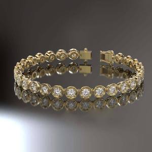 สร้อยข้อมือเทนนิสทรงกลมประดับมอสซาไนต์เงินแท้ 925 สีขาว เครื่องประดับคุณภาพสูงสำหรับผู้หญิง สร้อยข้อมือหรูหรา แฟชั่น ของขวัญ - Product Image 2