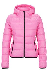 Baby <b>Pink</b> <b>Waterproof</b> Breathable Nylon Winter Zippered Puffer Women <b>Jacket</b> with Adjustable Hood Customized puffer <b>Jacket</b> - Product Image 6