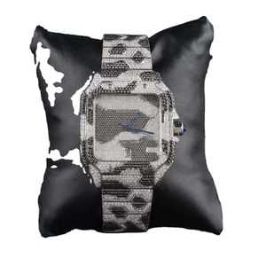 VVS diam Luxury Fully Iced Out Diamond <b>Watch</b> <b>Men</b> Automatic <b>Square</b> Leopard Print Moissanite <b>Watch</b> Hip Hop Jewelry VVS CVD <b>Watch</b> - Product Image 2