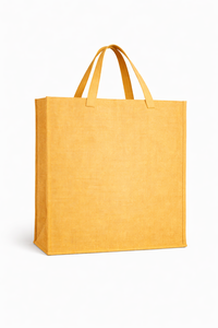 Sac fourre-tout en jute imprimé avec slogan écologique, réutilisable pour les courses, avec logo personnalisé et poignée supérieure, respectueux de l'environnement - Product Image 4