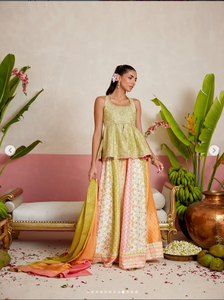 Ensemble Salwar Kameez Réversible en Soie Satinée pour Femme, Style Indien et Pakistanais Traditionnel, Coupe Courte, Idéal pour Mariage, Coupe Classique, Protection Solaire - Product Image 5