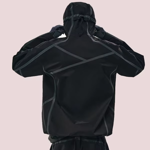 OEM Custom Streetwear Manufacturer Customized Men's Jacket Casual Reflective Nylon <b>Waterproof</b> Utility Windbreaker Jacket for Men - Product Image 4