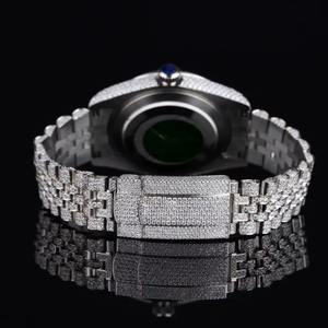 Luxurious Men's Fashion Statement Trendy Moissanite Diamond Wrist <b>Watches</b> for Sale From Top Indian Supplier - Product Image 5