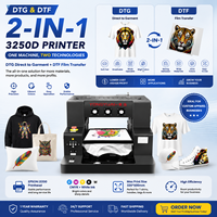 Imprimante DTF DTG 2 en 1 3250D A3+ pour l'impression de t-shirts, imprimante directe sur vêtement pour les entreprises de vêtements personnalisés