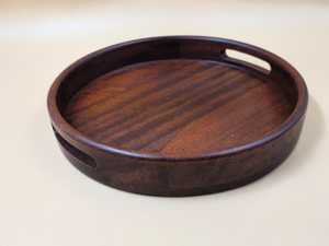 Elegant Designer Decorative Wooden Tray Natural Wood Display <b>Storage</b> Tray for Candles Jewelry Cosmetics and Accessories - Product Image 1