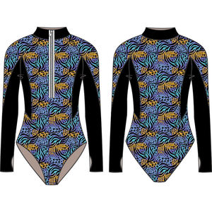Justaucorps imprimé camouflage sans manches pour femme avec bretelles croisées et taille haute, idéal pour la gymnastique et la danse, coupe élégante - Product Image 5