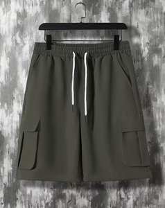 Men's Bermuda Shorts Casual Utility Short Pants Multi Pocket Drawstring Quick Dry Breathable Summer Workwear - Product Image 5