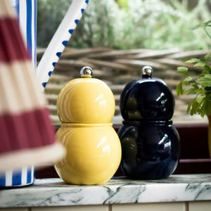 Molinillo de Pimienta Premium con Acabado Lacado de Alto Brillo, Molinillo de Sal de Madera Colorido Hecho a Mano para Comidas Gourmet - Product Image 5