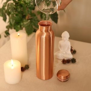 High Quality Copper Water Bottle <b>Designer</b> Copper Bottle Heavy-duty Copper Outdoor Bottle At Best Price <b>By</b> India Supplier - Product Image 4