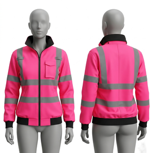 Premium Waterproof Polyester Yellow <b>Reflective</b> Panel <b>men</b> and Women Security <b>Jacket</b> Embroidery Logo - Product Image 3