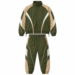 Custom Wholesale OEM Manufacturer Polyester Windbreaker Set <b>Waterproof</b> Tracksuit Bulk Supplier Private Label Suit - Product Image 4