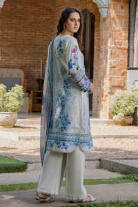 Collection de Costumes de Cérémonie et de Mariage 3 Pièces en Tissu Lawn Original Pakistanais de Marque, Broderie au Col, Dentelle et Boutons, Vente en Gros OEM 2026 - Product Image 5