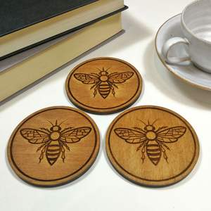 Factory Supply Round Acacia Walnut Bamboo <b>Coasters</b> Custom Beer <b>Drink</b> Print Wooden MDF <b>Coaster</b> Wood Cup <b>coaster</b> - Product Image 5