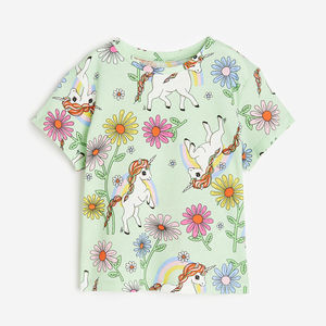 Camisetas de Cuello Redondo Ecológicas Recomendadas, Ropa de Moda para Niñas, Camisetas con Impresión por Sublimación Completa, MOQ Bajo - Product Image 1