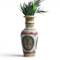 Pot de fleurs en marbre artisanal, vase décoratif de table, vase floral fait main, décoration d'intérieur, jardinière