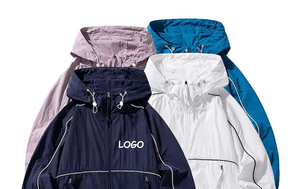 Custom Men's Lightweight <b>Waterproof</b> Hooded Jacket Spring Casual Zipper Windbreaker <b>Sunscreen</b> Coat Wholesale OEM ODM - Product Image 3
