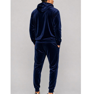 Mens Velvet Tracksuit Set 2 Piece Sweatsuits Outfits Long Sleeve Velour <b>Hoodies</b> and Sweatpants Sets Sports Suits - Product Image 4