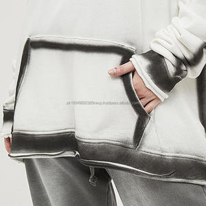 Sweat-shirt à capuche imprimé avec logo personnalisé, tendance, encre graffiti, vente chaude 2021, sweat-shirt à capuche imprimé, 100% coton, col rond, pull uni, sweat-shirt à capuche vierge - Product Image 2