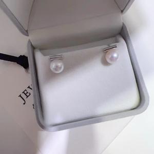 6-7MM Seawater Inspired Pure Silver Flower Wreath Accessory Non-Cut Bead Micro Flaw Strong <b>Fine</b> <b>Stud</b> <b>Earrings</b> Same Song Hye - Product Image 1