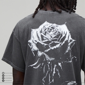 T-shirt unisexe surdimensionné en coton personnalisé OEM, 100 % coton, écologique, séchage rapide, impression numérique d'illustrations d'horreur, streetwear - Product Image 5