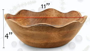 ชามไม้มะม่วงธรรมชาติทรงใหม่ชามเสิร์ฟผลไม้แนวศิลปะแบบเรียบง่ายสำหรับใช้ในบ้าน - Product Image 2