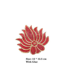 Custom Embroidery Iron-<b>On</b> & <b>Sew</b>-<b>On</b> <b>Patches</b> High Quality Non-Woven Fabric Flower Shape for Bags Clothes Fashion Apparel - Product Image 1