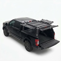 Capot de camionnette F250, couvercle de benne, coque de camping-car, auvent en alliage d'aluminium, construction robuste, étanche, avec verrouillage, toit rigide relevable