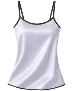 Silver Grey Black Satin Women Pajama Set Silk Sleepwear <b>Spaghetti</b> <b>Strap</b> Cami And Shorts Soft Luxury Nightwear Summer Lounge Set - Product Image 2