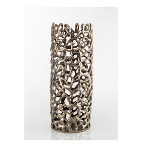 Handcrafted Metal Flower Vase Decorative Floral Holder for Home Interior Office Reception and Hotel Decoration - Product Image 1