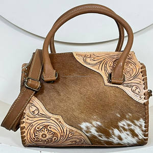 Sac fourre-tout tendance en cuir de vachette pleine fleur, fait main, style cowgirl, pour voyage, bureau, boutique - Product Image 4