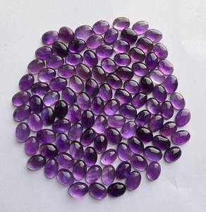 Ametyste naturelle ovale cabochon à dos plat AA Plus, pierres précieuses calibrées pour la fabrication de bijoux - Product Image 5