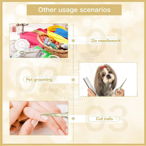 Lot de 3 mini-ciseaux de beauté en acier inoxydable, ciseaux à pointe fine pour les sourcils, coupe-poils du visage, outils pour extensions de cheveux - Product Image 5