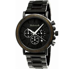 Montre ronde en bois faite à la main avec logo personnalisé, style Art déco antique, design français OEM, mouvement à quartz, usage quotidien, sur mesure - Product Image 5