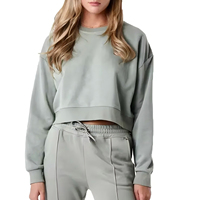 Ensemble de survêtement pour femme, coupe courte, avec fermeture éclair, couleur unie, en coton respirant, pour la gym et le fitness